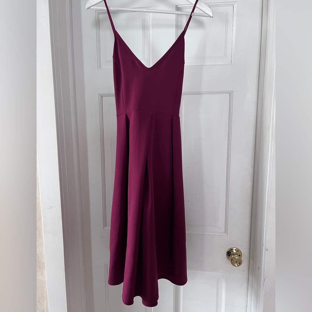 Burgundy Skater Dress